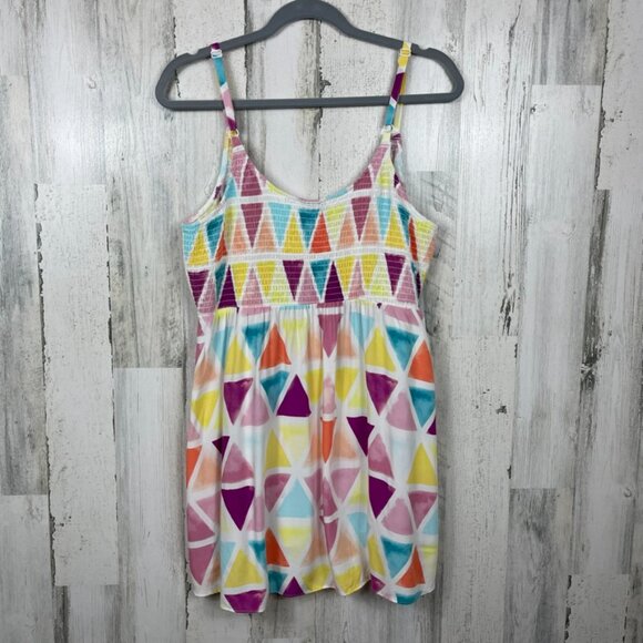 Torrid tank top boho triangle print smocking size 1 plus size 1X flowy festival - Picture 6 of 6
